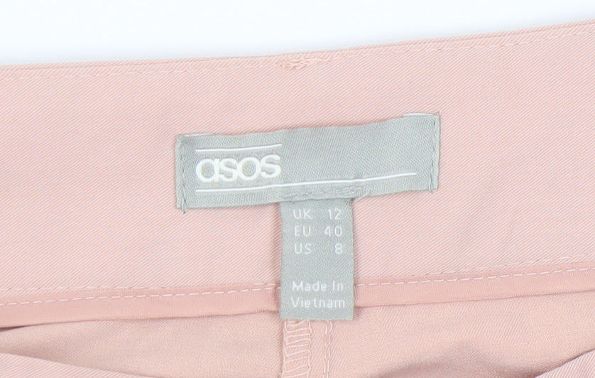 Womens UK Size 12 ASOS Relaxed Fit Pink Trousers