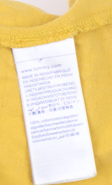 Unisex Adults UK Size M Tommy Jeans Yellow Basic T-Shirt