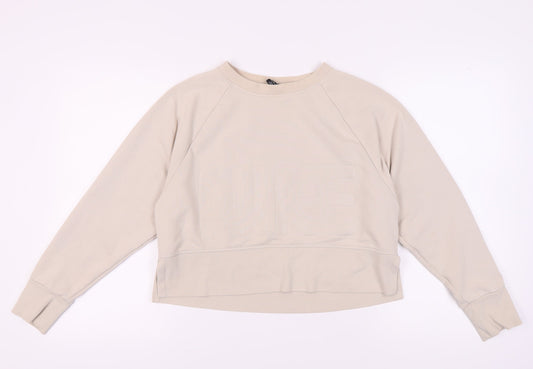 Womens UK Size XS Nike Beige Pullover Sweatshirt