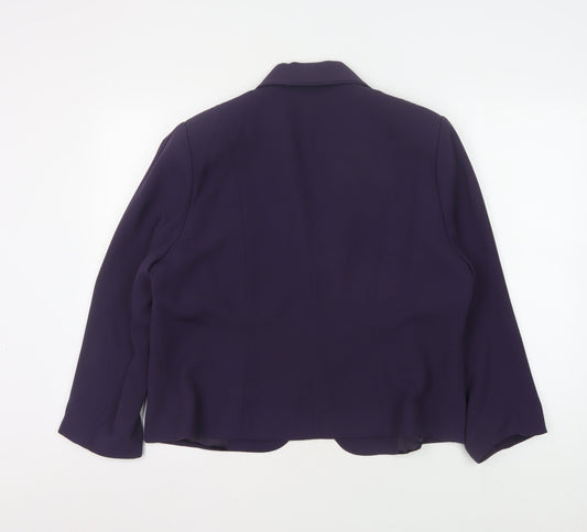 Eastex Women's Purple Suit Jacket, Size 18, Shawl Lapel