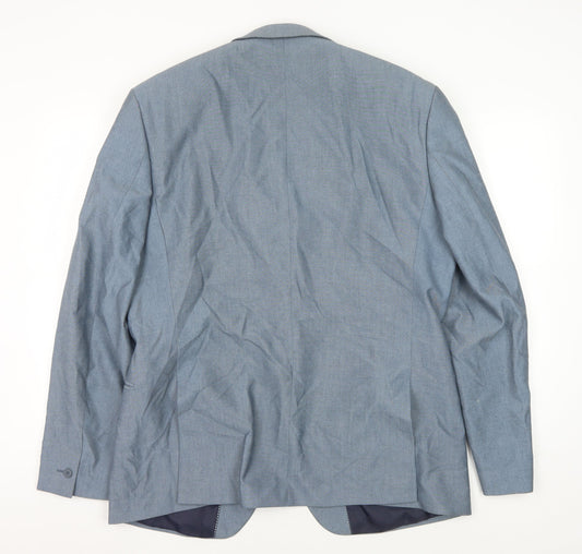 Mens UK Size L Red Herring Regular Blue Suit Jacket