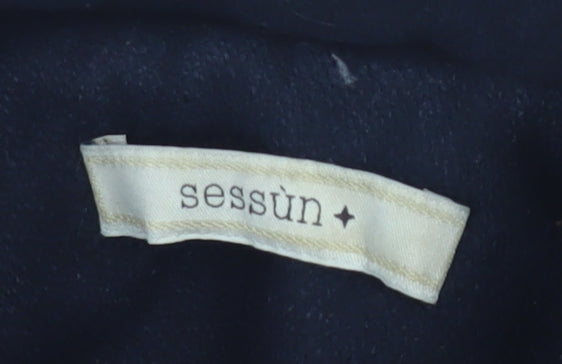 Mens UK Size S Sessùn Black Overcoat