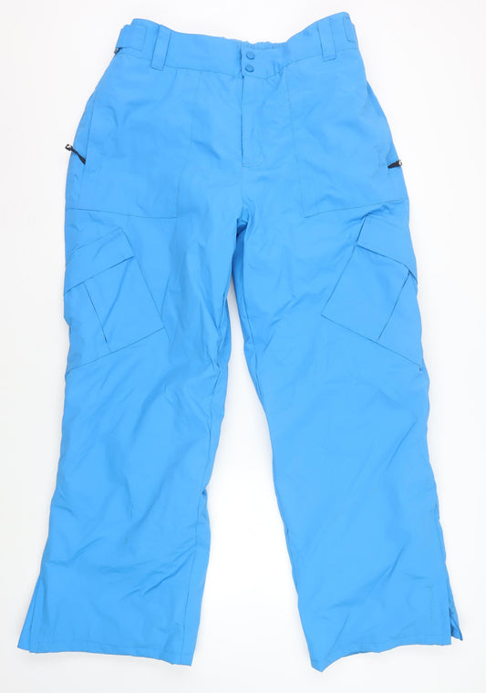 Additional front view of Parallel unisex blue xl snow pants waterproof