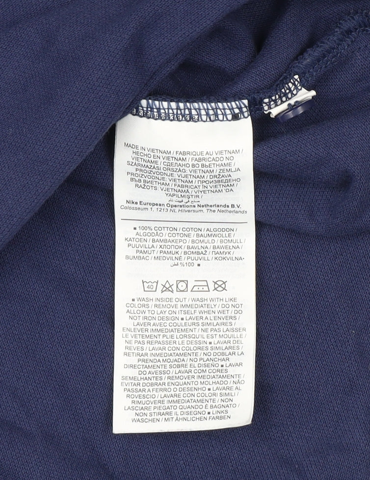 Nike Men's Blue Cotton Polo Shirt - Size S