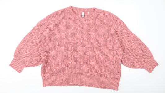 Womens UK Size L AND/OR Pink Pullover Jumper