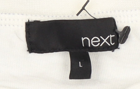 Next Men's Blue Striped Henley Jumper Size L