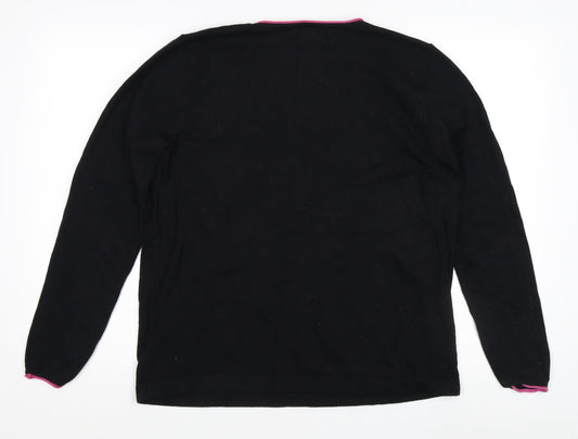 Womens UK Size 16 Debenhams Black Pullover Jumper