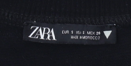 Zara Women's Black S Colourblock Pullover Sweatshirt