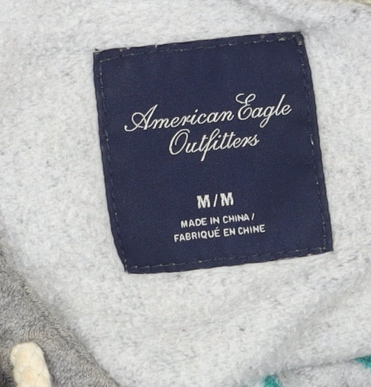 Mens UK Size M American Eagle Outfitters Grey Pullover Hoodie