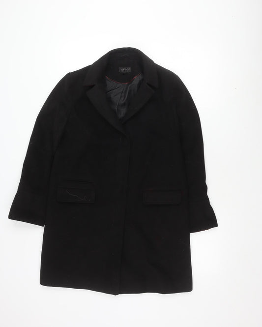 Womens UK Size 8 Topshop Black Trench Coat
