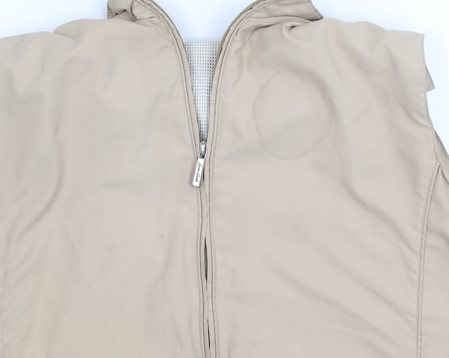 Mens UK Size L Green Lamb Beige