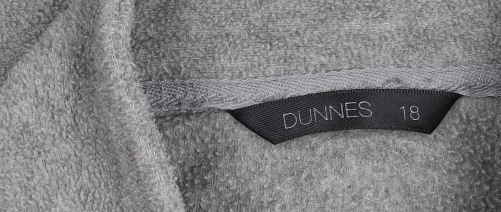 Dunnes Women's Grey Zip Sweatshirt Size 18