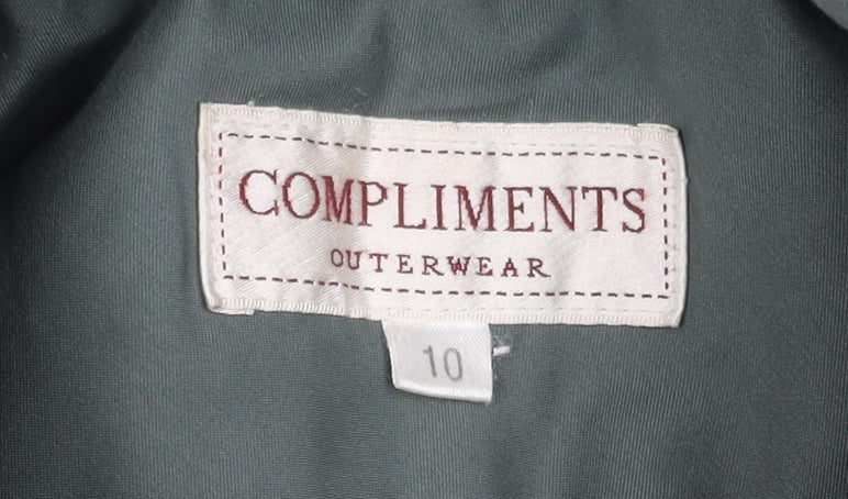 Womens UK Size 10 Compliments Grey Overcoat