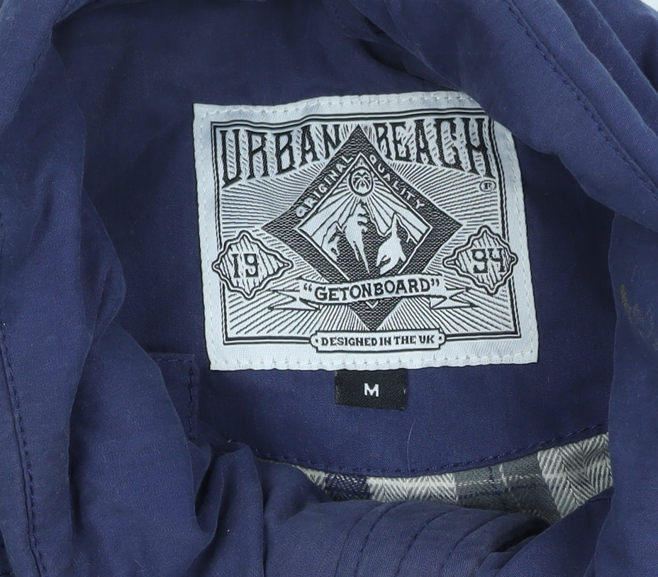 Mens UK Size M Urban Beach Blue Puffer Jacket