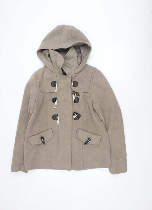 Womens UK Size 10 NEXT Beige Duffle Coat