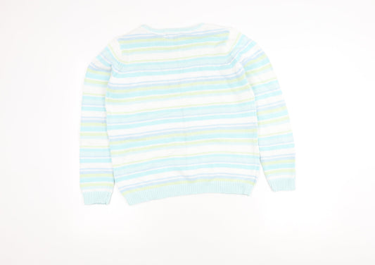 EWM Women's Multicoloured Striped Jumper S
