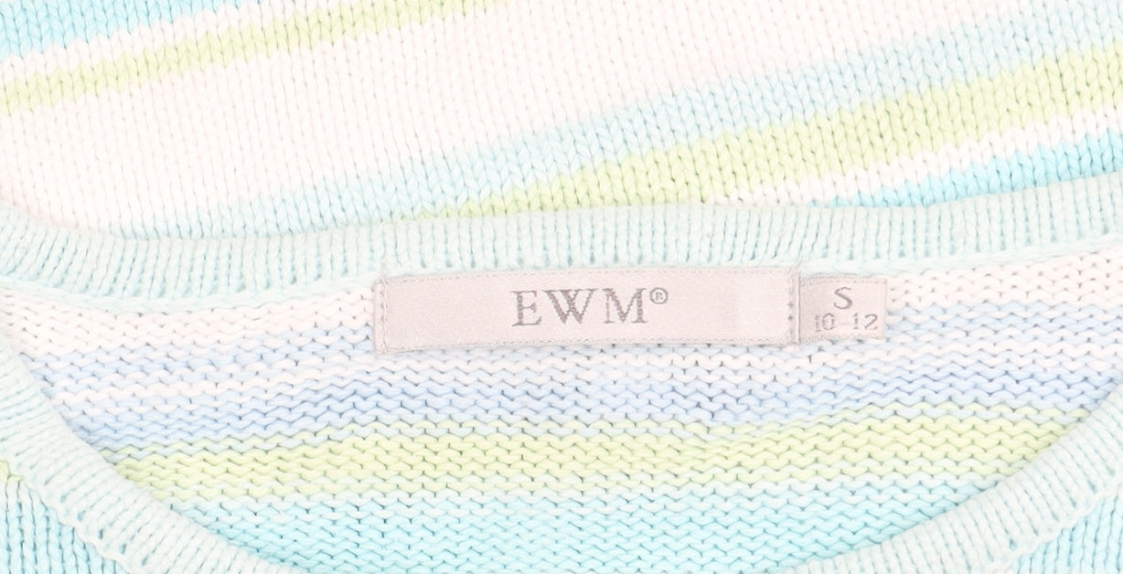 EWM Women's Multicoloured Striped Jumper S