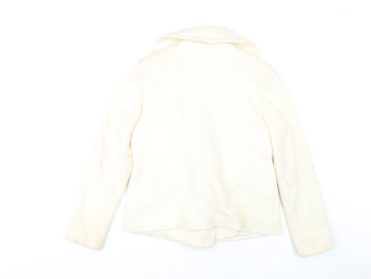 Womens UK Size 10 Marks and Spencer Ivory Pea Coat