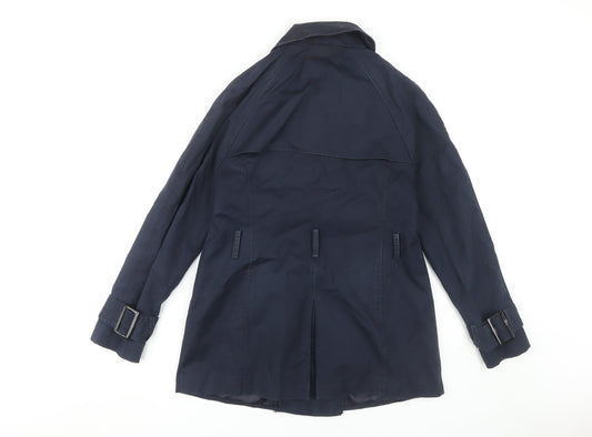 John Lewis Blue Women's Pea Coat, Size 10, Buttoned