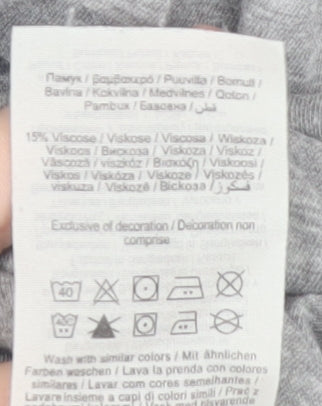 Jack & Jones Men's Grey Graphic Print T-Shirt, M