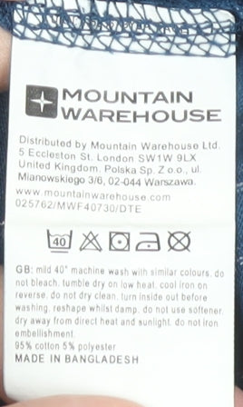 Womens UK Size 16 Mountain Warehouse Blue T-Shirt