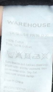 Womens UK Size 10 Warehouse Black T-Shirt