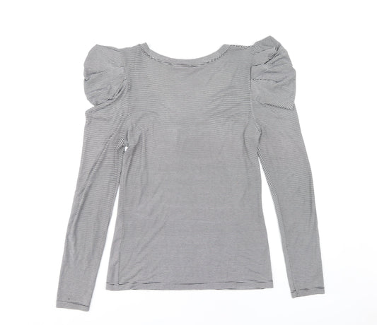 Womens UK Size 12 Warehouse Grey Basic Blouse