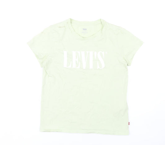 Womens UK Size S Levi's Green Basic T-Shirt