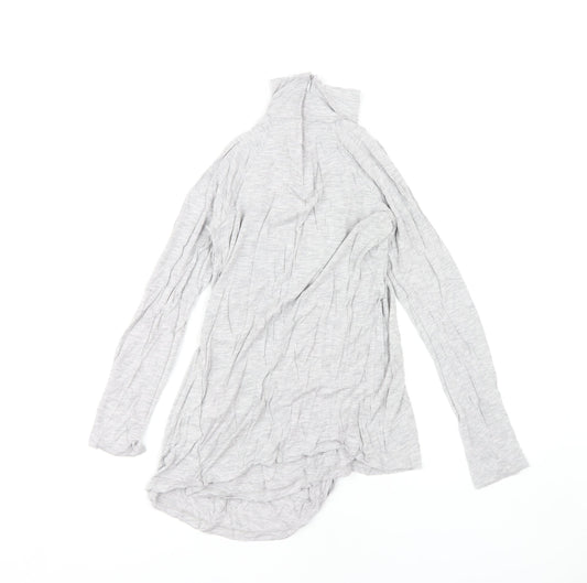 French Connection Women's Grey High Neck Blouse Size S