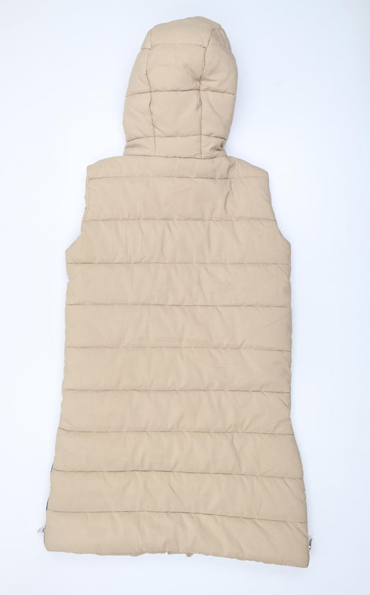 Apricot Women's Beige Puffer Waistcoat Size 10