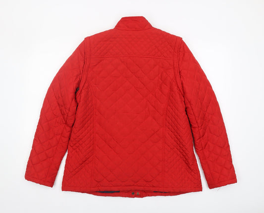 Dash Women's Red Quilted Mid-Length Jacket Size 14
