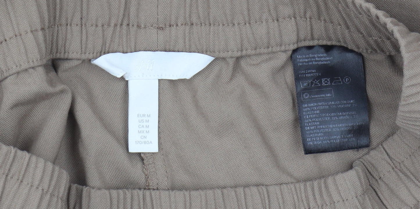 Womens UK Size M H&M Classic Fit Straight Beige Trousers