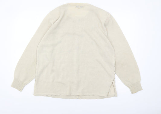 Affections Women's Beige Knit Cardigan L/XL