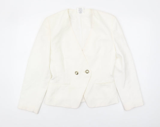 Womens UK Size 10 Alexon Regular Ivory Blazer