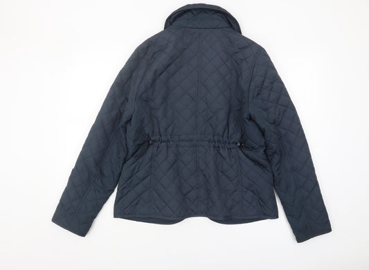 Kaleidoscope Women's Blue Quilted Jacket Size 14