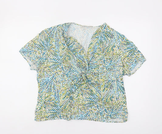 CC Women's Multicoloured XL Geometric Blouse