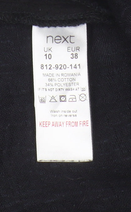 Next Women's Black A-Line Sleeveless Dress Size 10