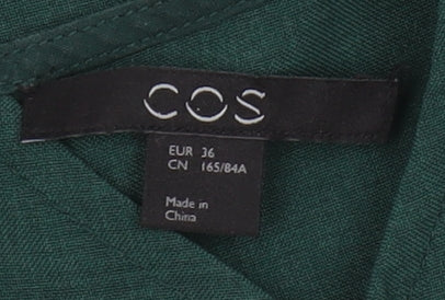 Womens UK Size 8 COS Green Basic Blouse