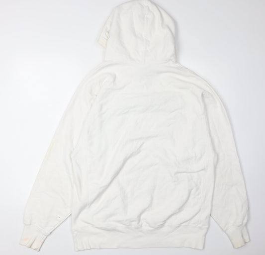 Mens UK Size L Champion White Pullover Hoodie