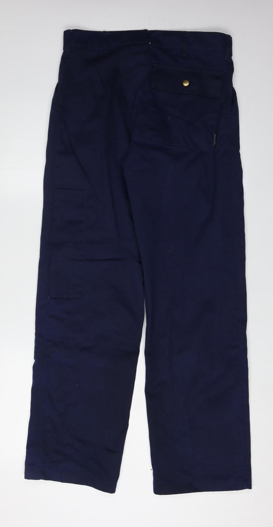 Trojan Blue Men's Cargo Trousers Size 30
