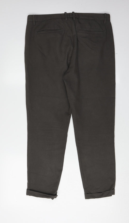 AllSaints Men’s Green Chino Trousers Slim Fit Size 30