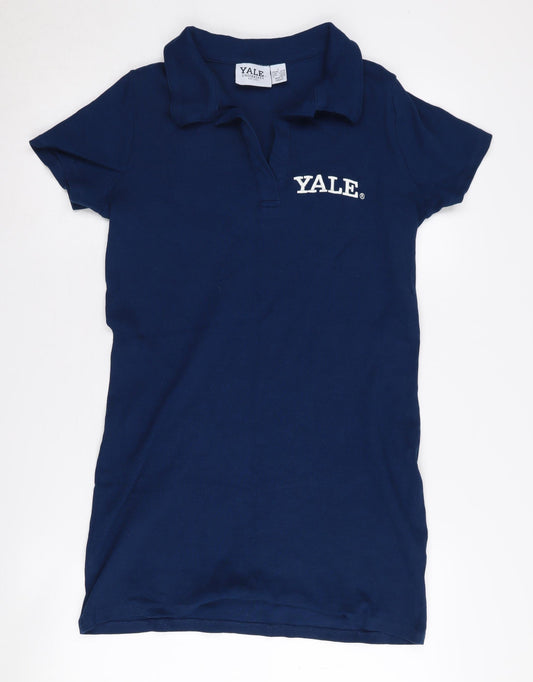 Yale University Women's Blue Polo Shirt L
