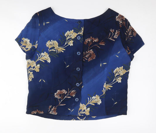 Womens UK Size 16 Lakeland Blue Blouse