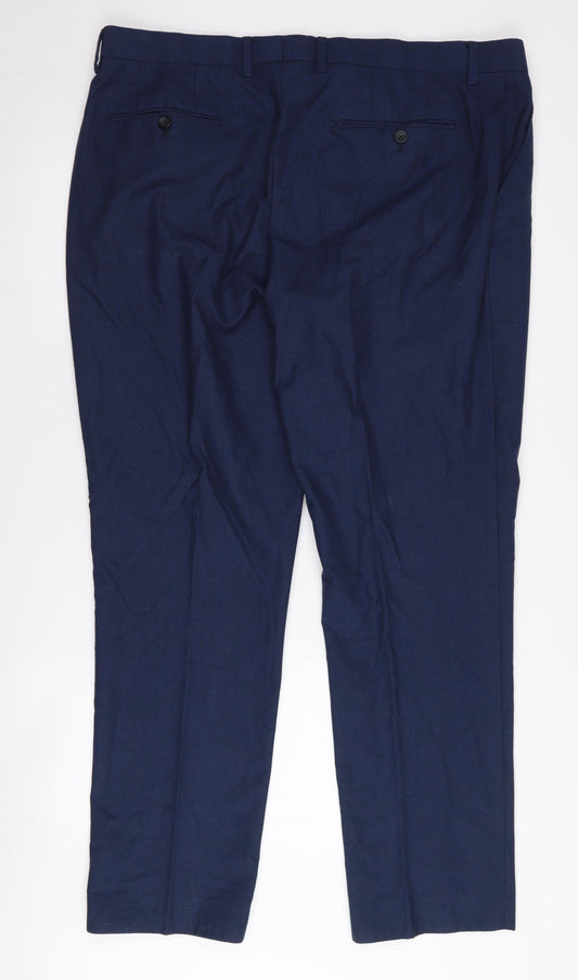 Next Men's Blue Regular Fit Trousers 40
