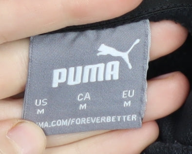 Mens UK Size M PUMA Black Pullover Hoodie