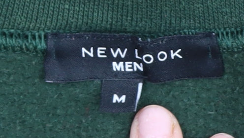 Mens UK Size M New Look Green Pullover Sweatshirt