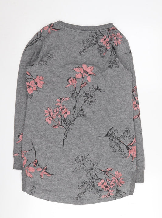 Womens UK Size XS NEXT Grey Tunic Sweatshirt