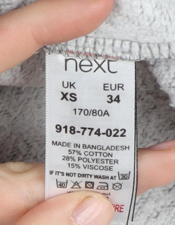 Womens UK Size XS NEXT Grey Tunic Sweatshirt