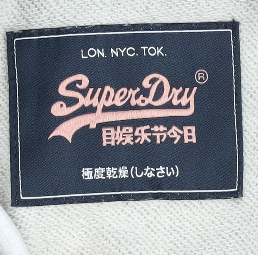 Superdry Women's Colourblock Hoodie Size 14 Grey Pink