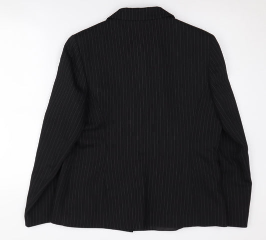 Next Women's Black Pinstripe Suit Jacket Size 16